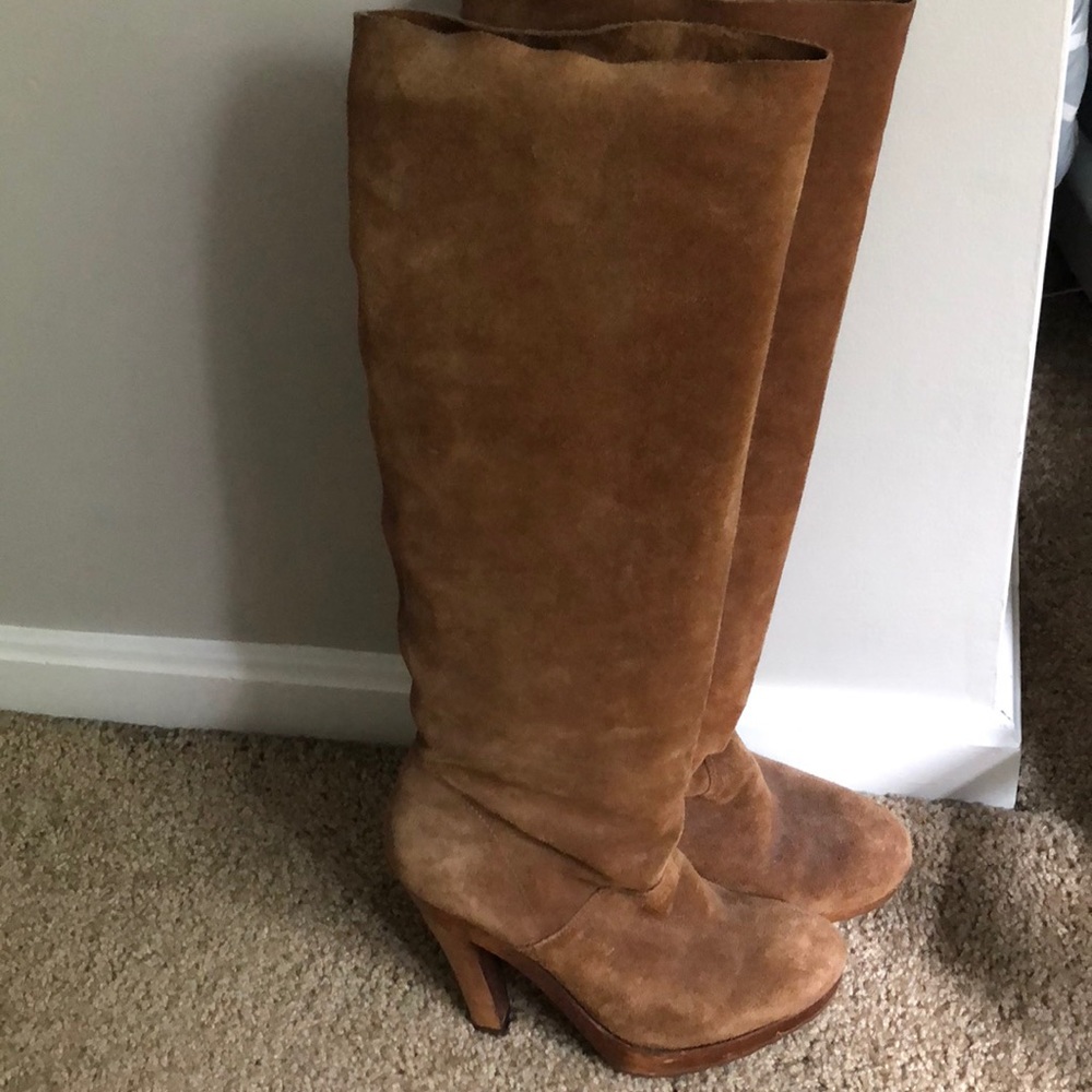 Michael Kors tan high boots